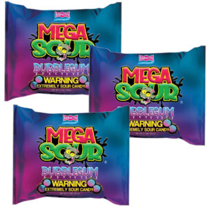 Barnetts Mega Sour Candy Bubblegum (Pack of 3)