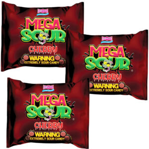 Barnetts Mega Sour Candy Cherry (Pack of 3)