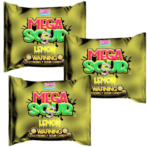 Barnetts Mega Sour Candy Lemon (Pack of 3)